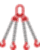 4-leg lifting chain 10mm, 8.0/6.0t, 8m, class 10